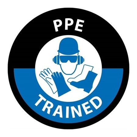 Nmc Ppe Trained Hard Hat Label, Pk25 HH145R
